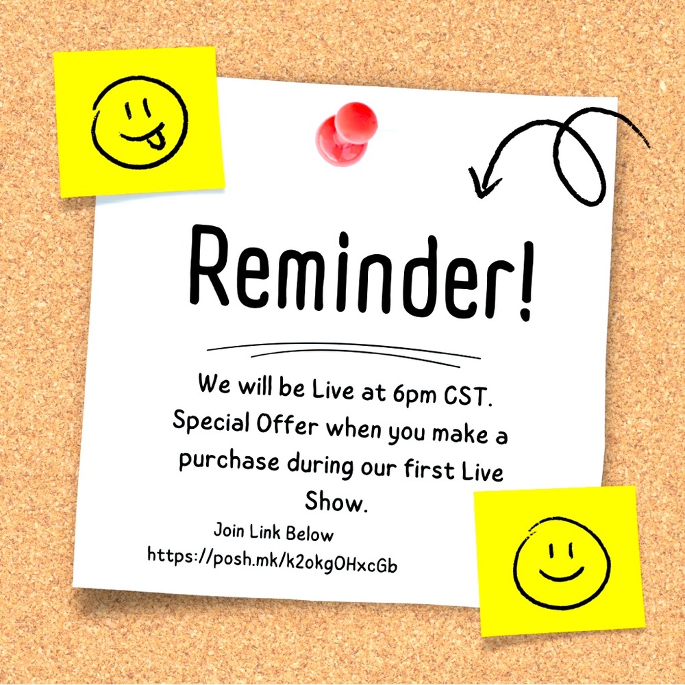 🎈Reminder Live Show starts at 6pm CST. Hope to see you soon!🎈